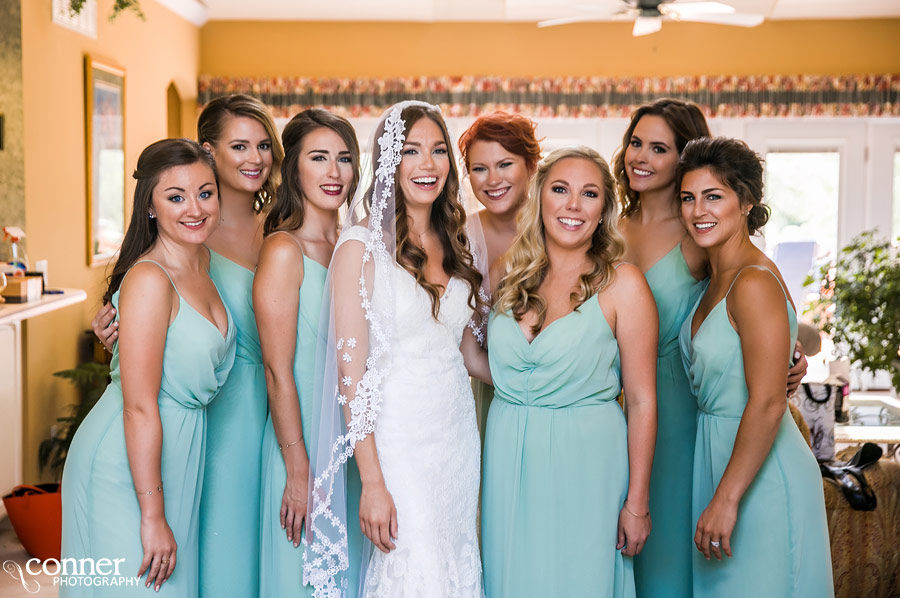 bride family bridesmaids