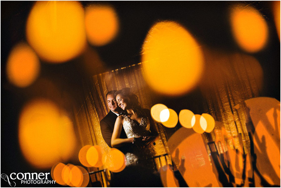 cool bride groom night bokeh photo