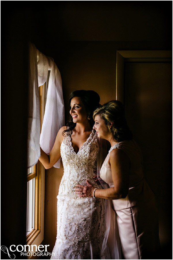 beautiful bride and mother