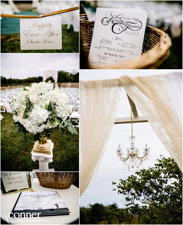 beautiful outdoor ceremony at home flowers