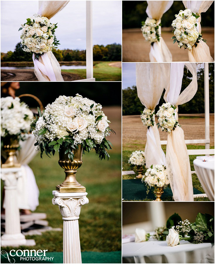 beautiful outdoor ceremony at home flowers