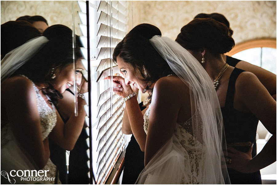 bride peaking