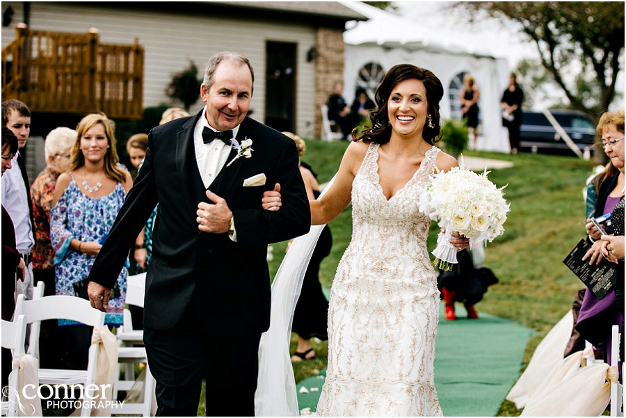 bride walking down aisle 