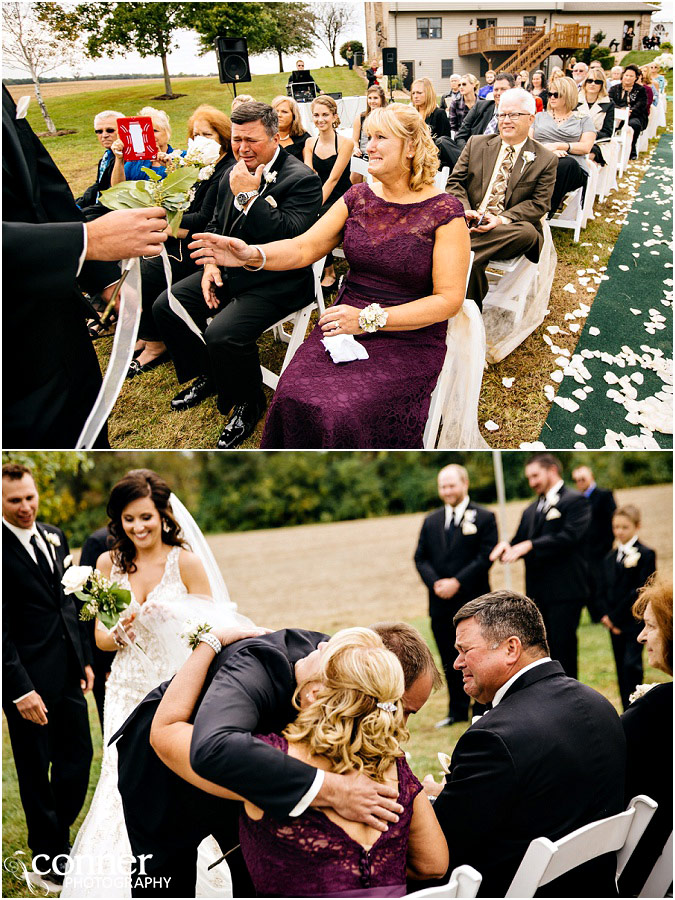 parents crying at wedding