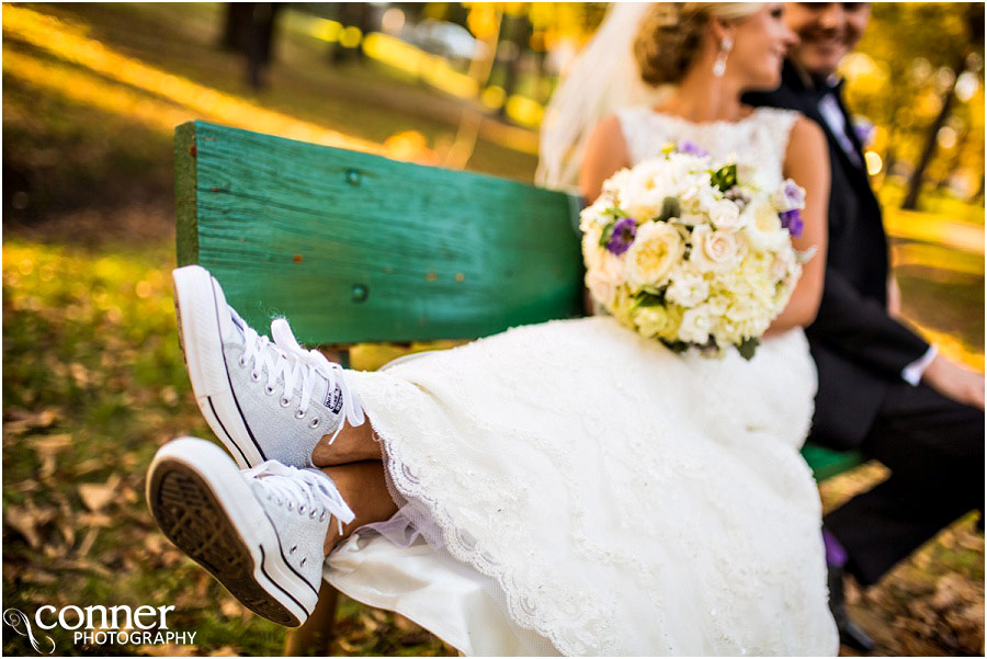 bride with chuck taylors chucks