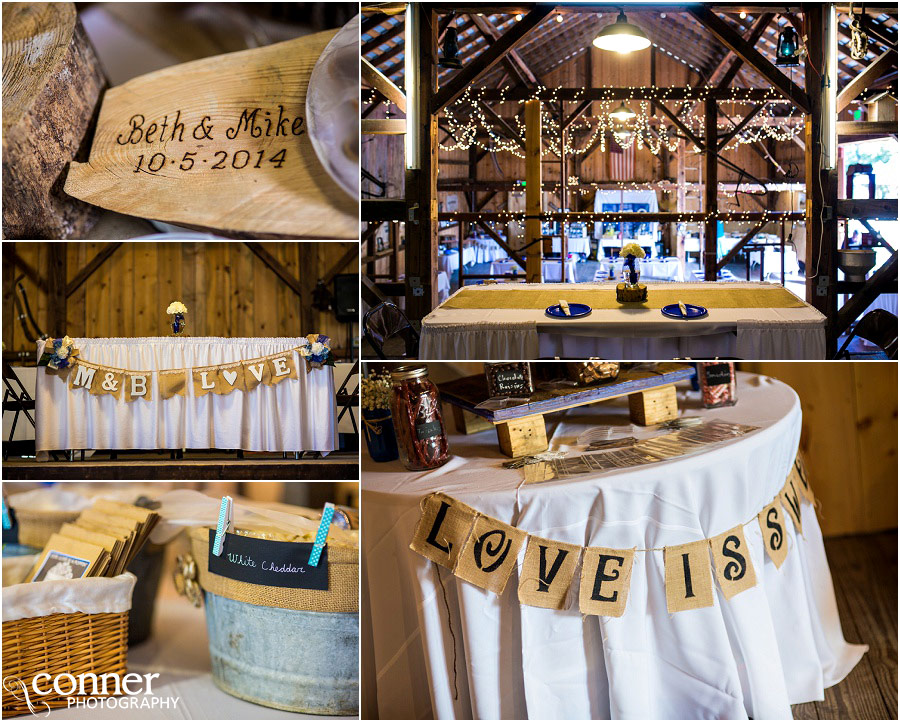 farm barn wedding diy details