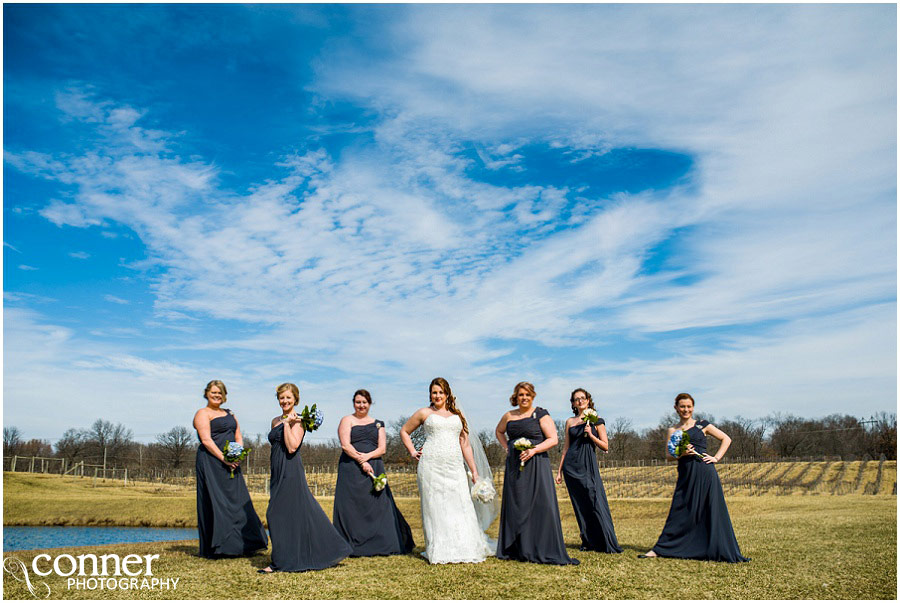 st louis winery wedding bridesmaids