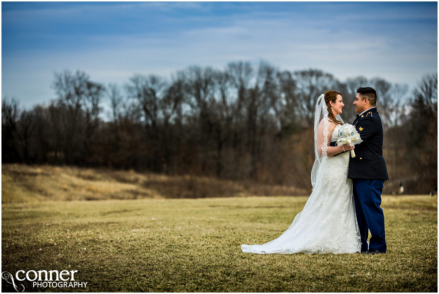 st louis villa marie winery bride and groom