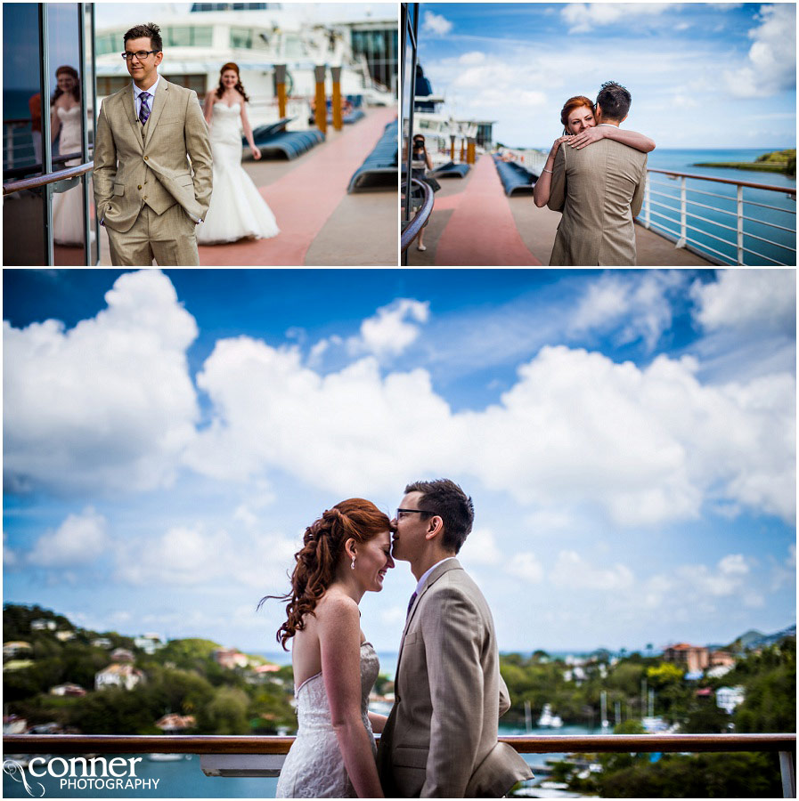 st lucia destination wedding first look