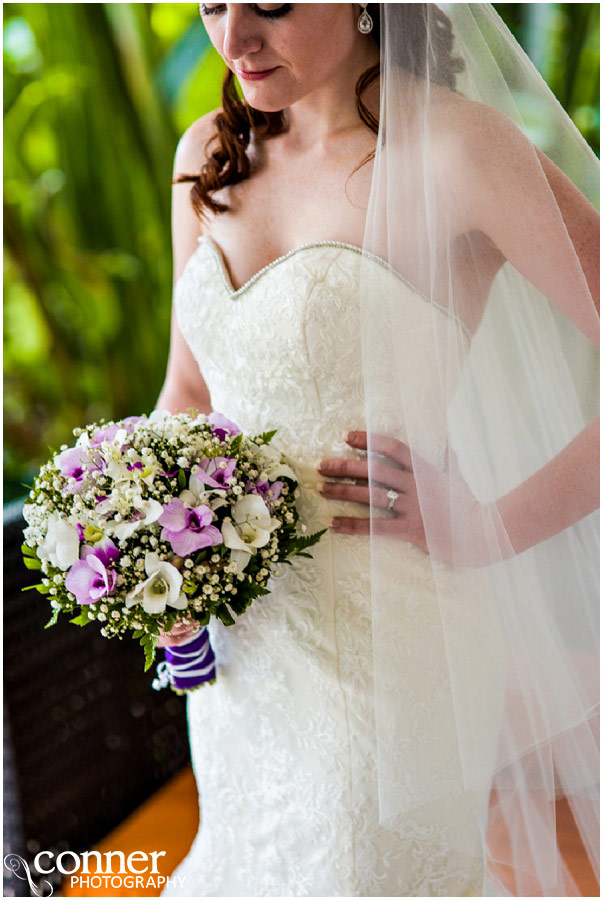 st lucia destination wedding bride bouquet