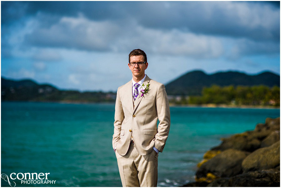 cool st lucia destination wedding groom