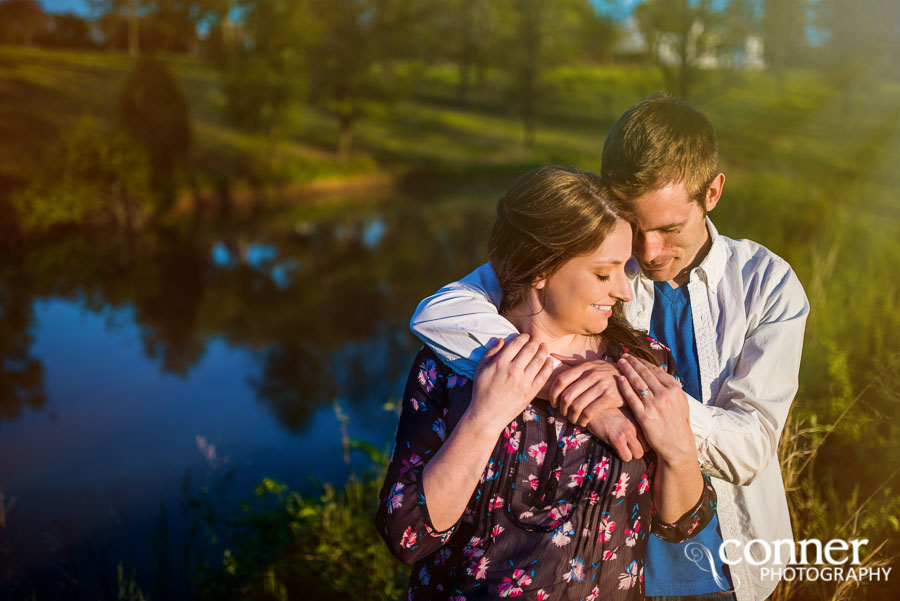 sunset engagement photo