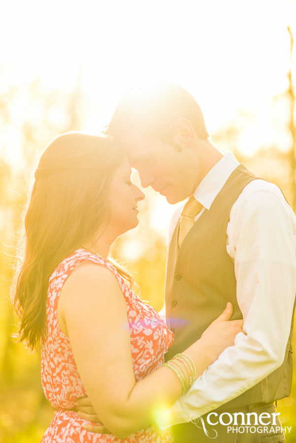 sunset engagement photo