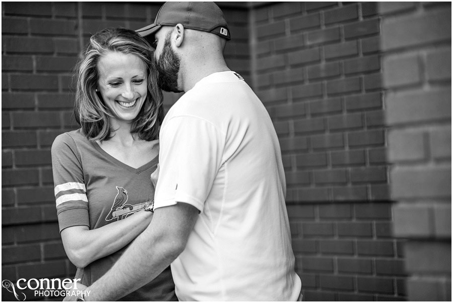 st louis cardinals ballpark village engagement photos