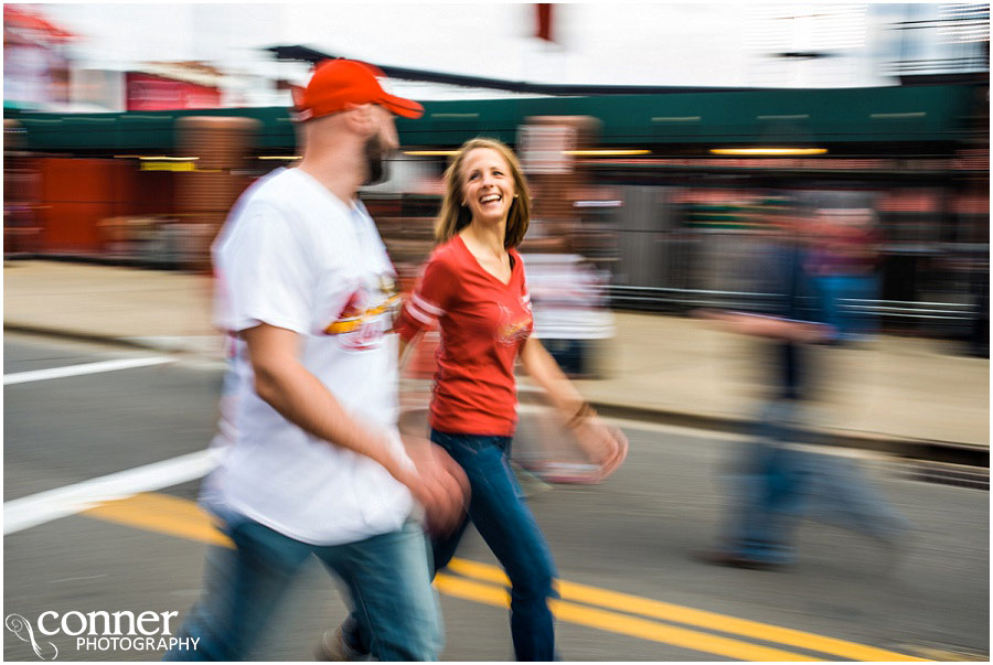 st louis cardinals ballpark village engagement photos