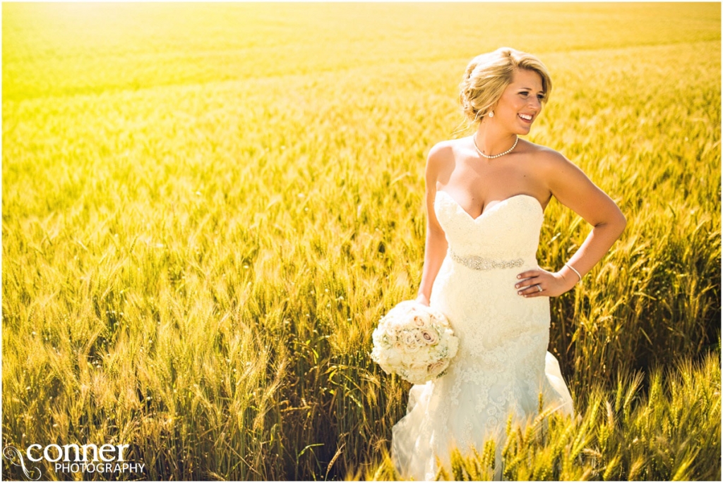 st louis wedding summer field bride groom