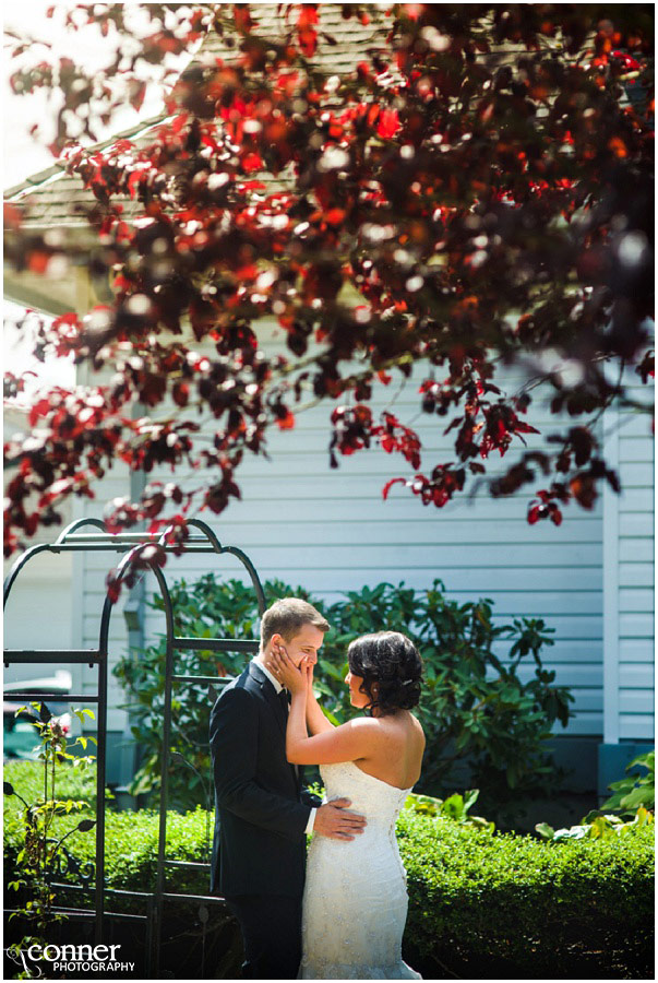 British Columbia Mountains Wedding first look