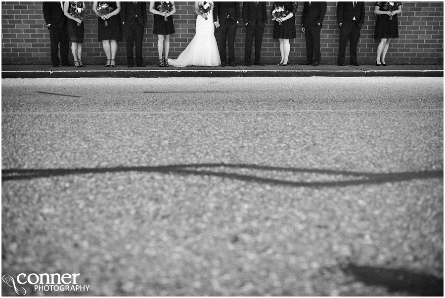 wedding party legs