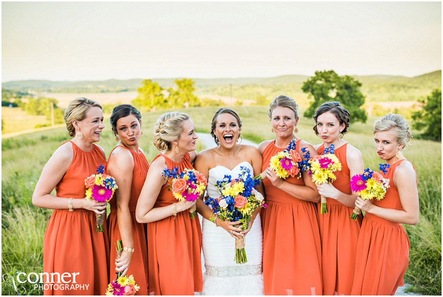 st louis missouri country hill wedding party at little piney