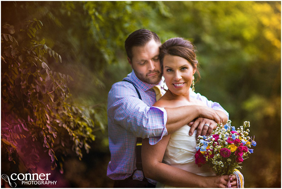 outdoor st louis wedding at home