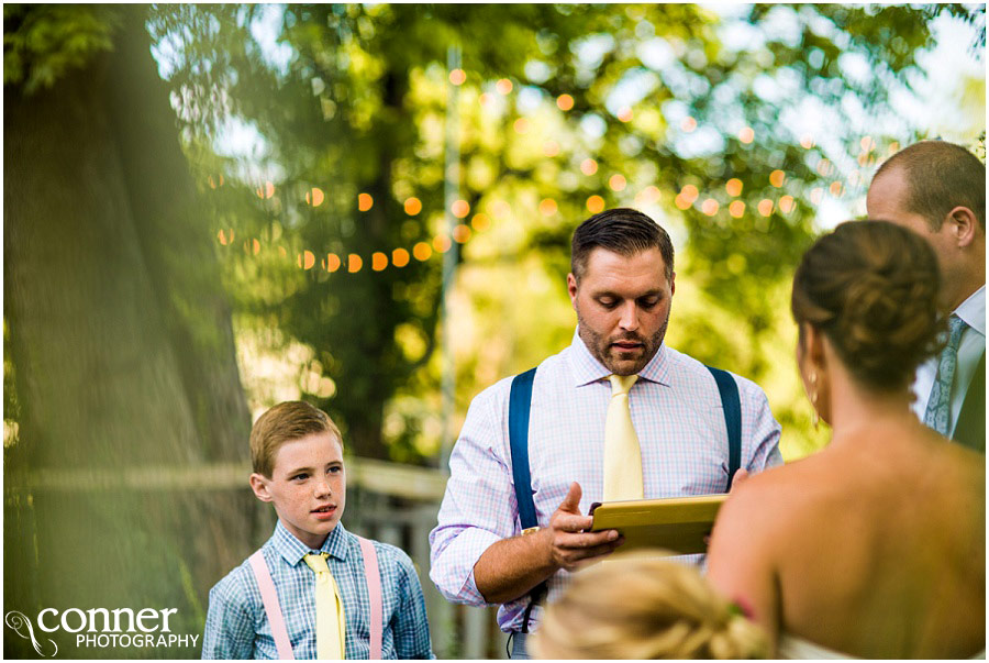 outdoor st louis wedding at home