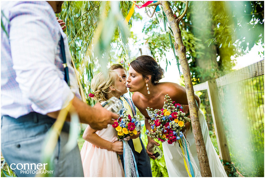 outdoor st louis wedding at home