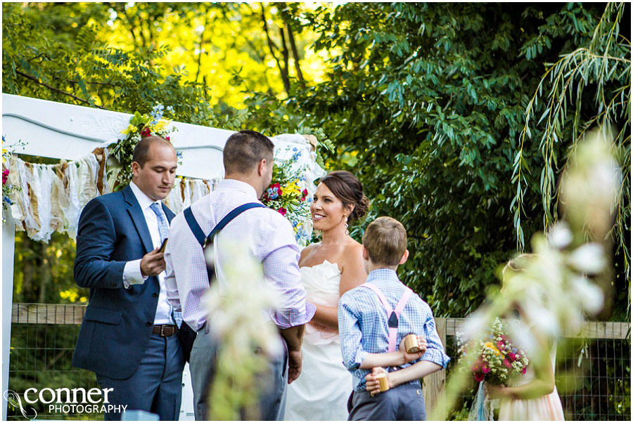 outdoor st louis wedding at home