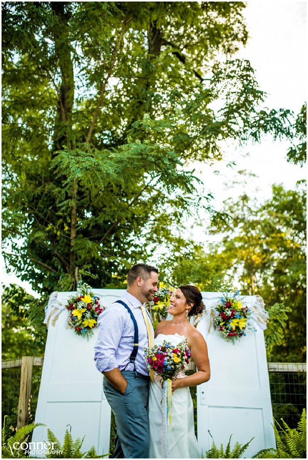 outdoor st louis wedding at home