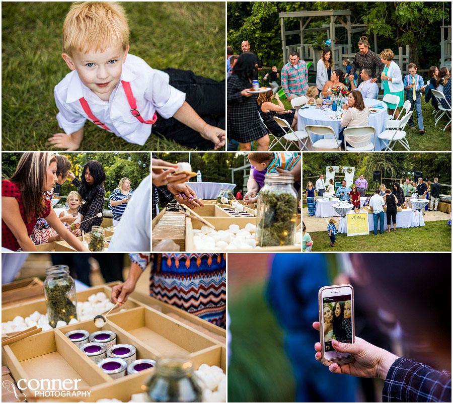 outdoor st louis wedding at home