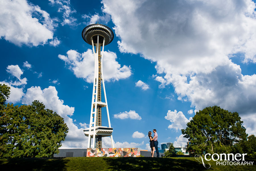 seattle space needle engagement photos