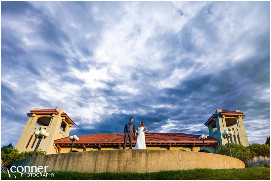 worlds fair pavilion wedding in st louis sunset