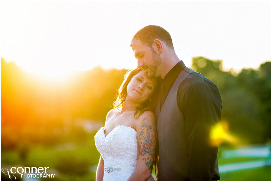 worlds fair pavilion wedding in st louis sunset