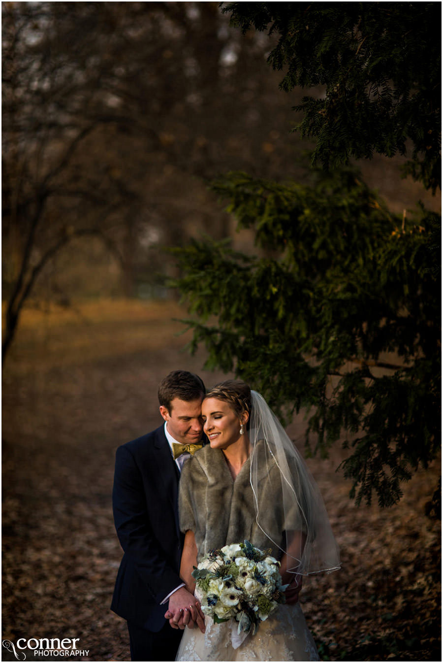 lafayette square park winter wedding sunset