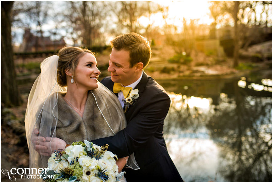 lafayette square park winter wedding sunset