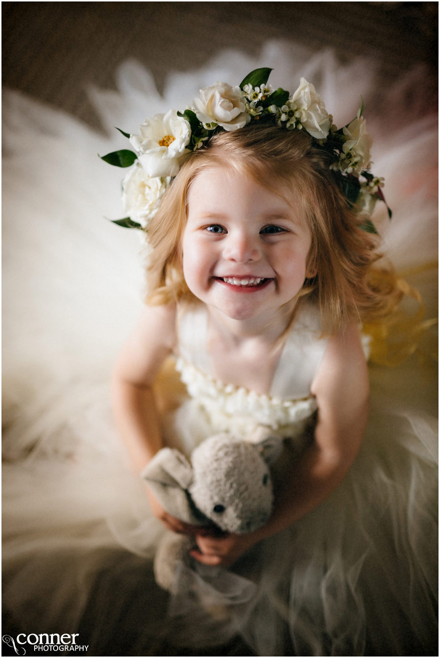 wedding at chandler hill flower girl