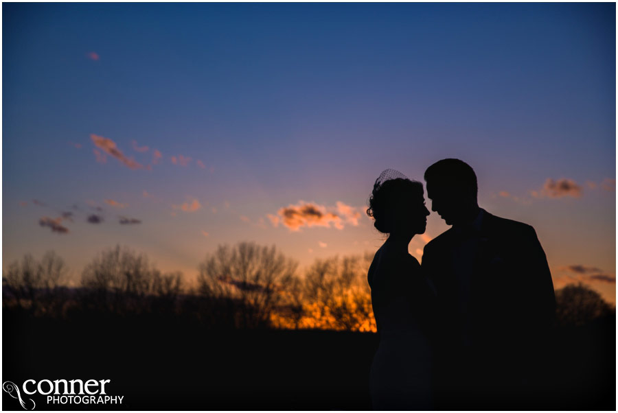 wedding at chandler hill sunset