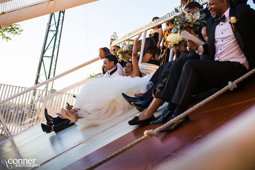 city museum wedding roof slide