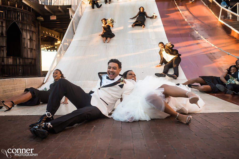 city museum wedding roof slide