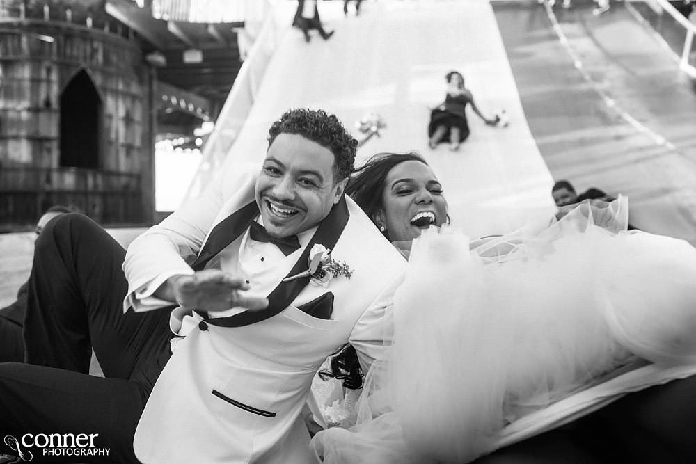 city museum wedding roof slide