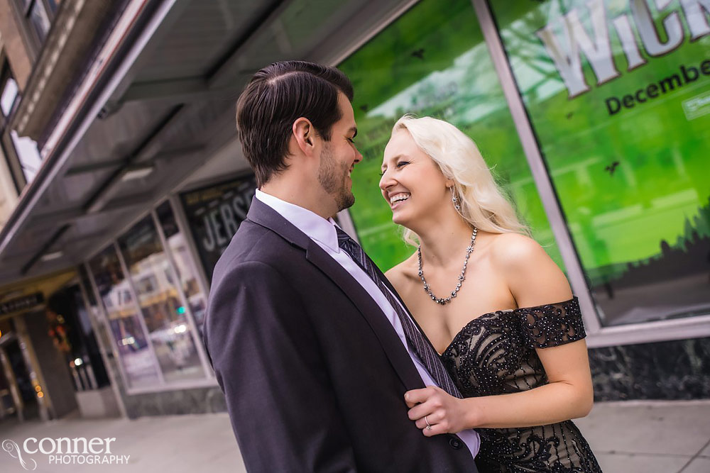 St Louis Fox Theater engagement photo session