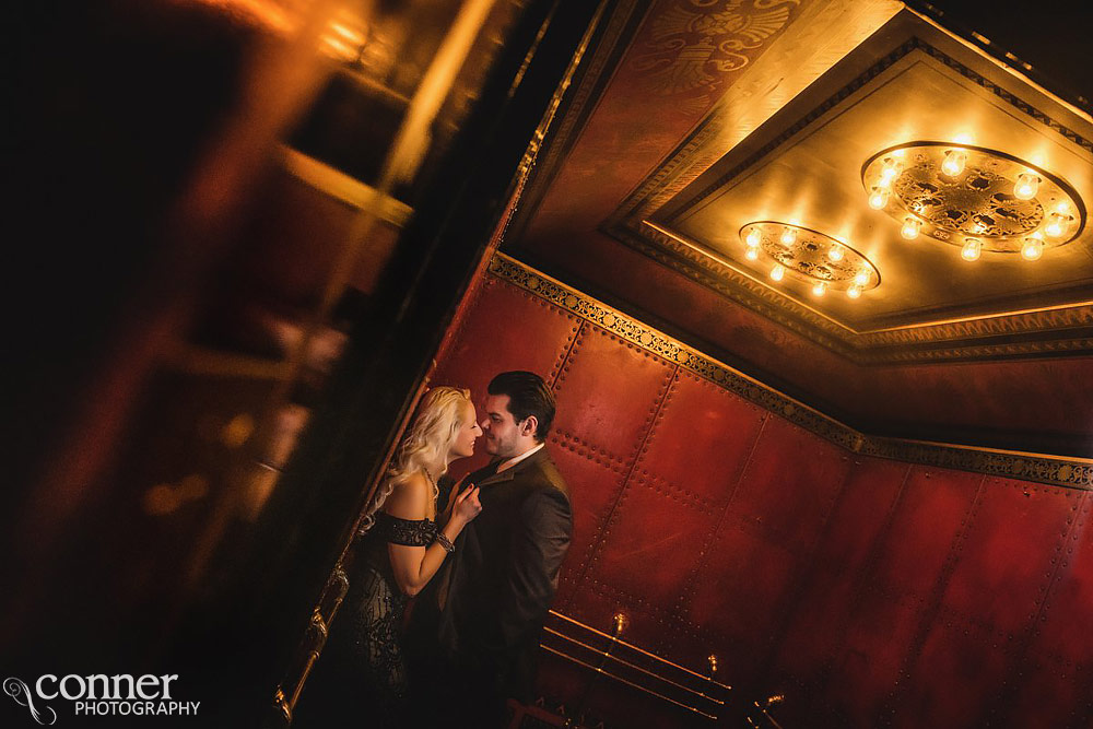 St Louis Fox Theater engagement photo session