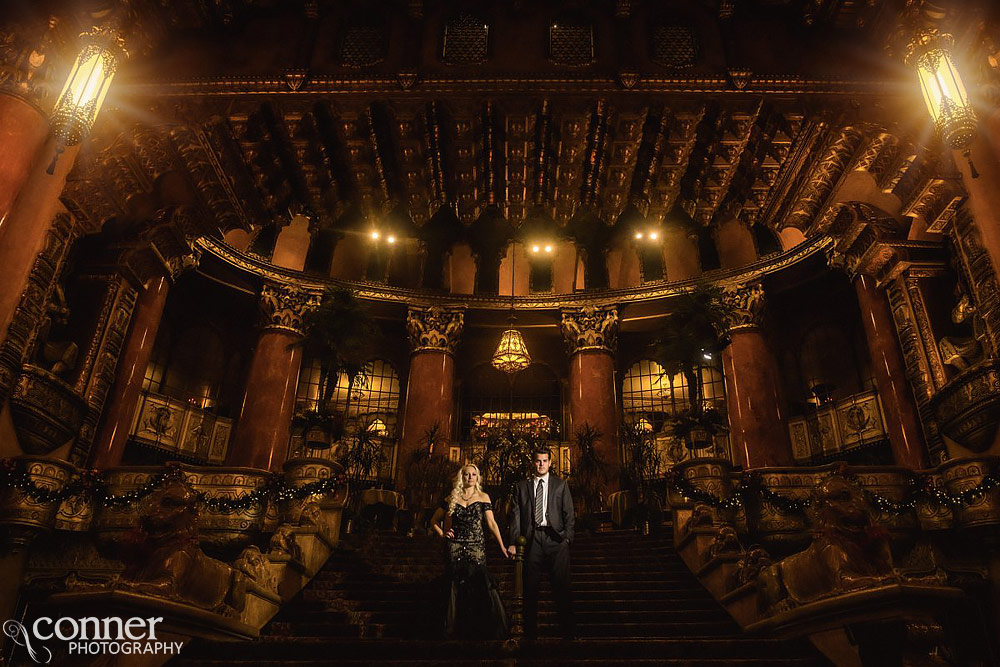 St Louis Fox Theater engagement photo session